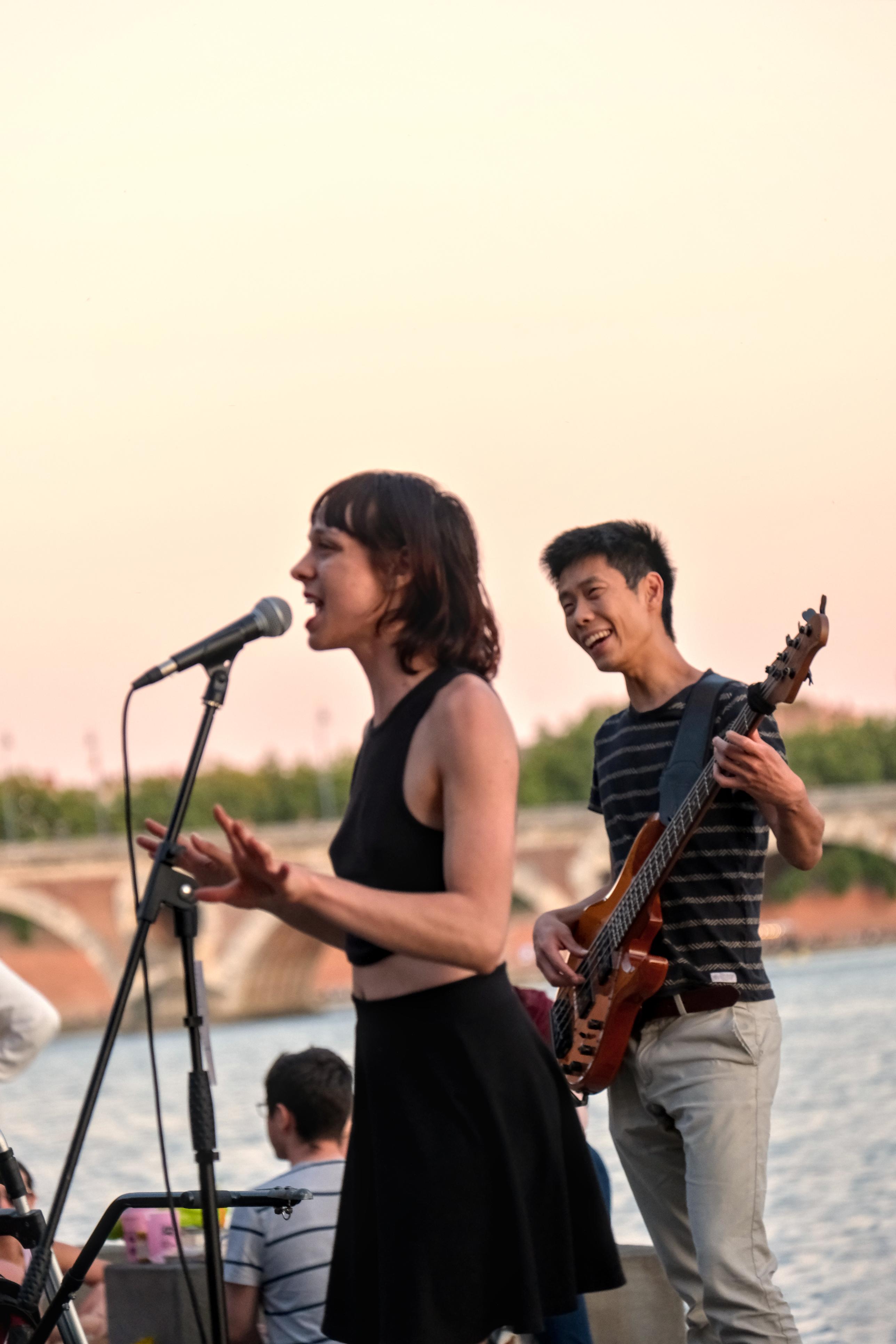 photo concert, bords de Garonne, Toulouse, Nokta Simio, Julien Franck